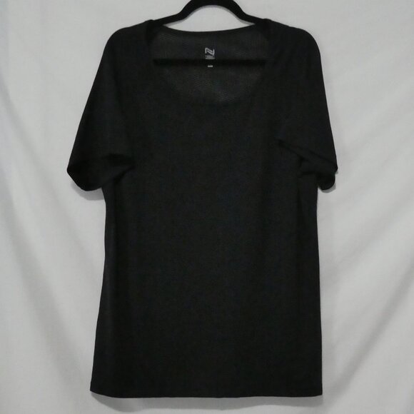 NOLA | 1X | Classic Black Exercise T-Shirt | Round Neck | Mesh Upper Back - Picture 1 of 13